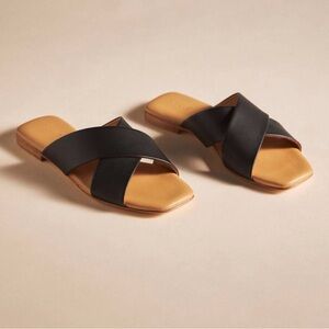 NIB Anthropologie Italian Leather Women’s Catalina Slide Sandals, Size 6.5